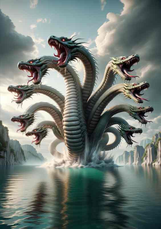 Water Serpent Metal Poster