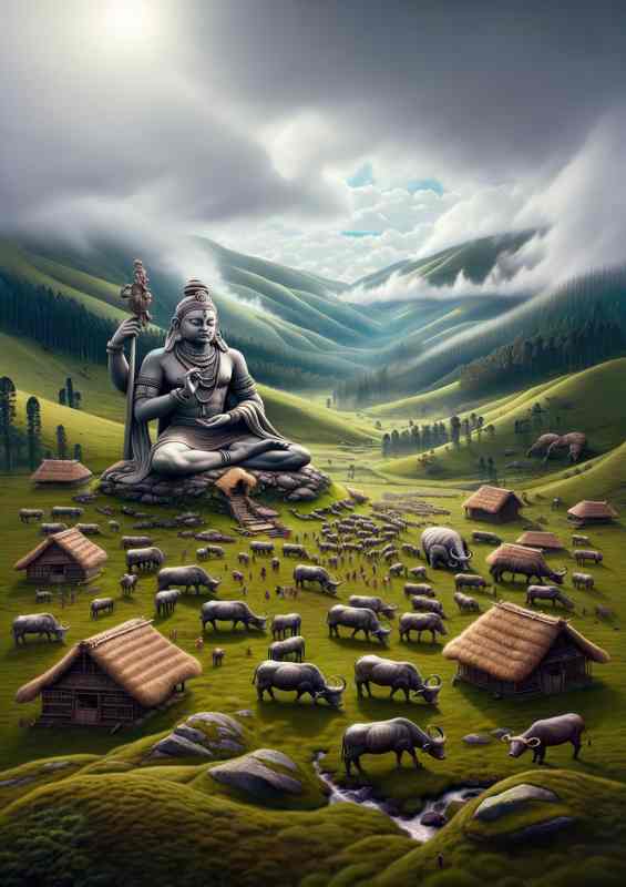Toda deity Aase protector of pastoral lands | Metal Poster