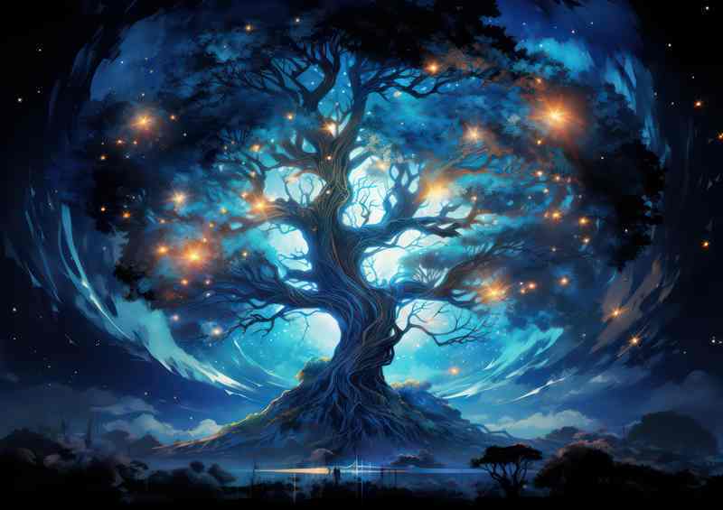 Tree of Life Light Glory Ascendance | Metal Poster