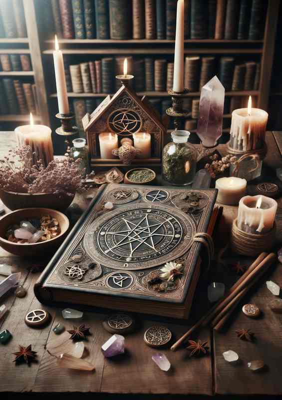 Ornate Wiccan Book of Shadows|Metal Poster
