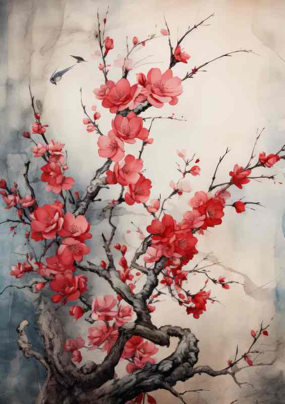 Cherry Blossom Elegance | Metal Poster