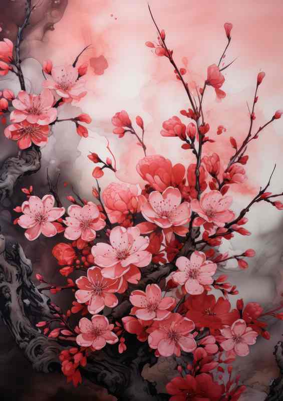 Cherry Blossoms Petals | Metal Poster
