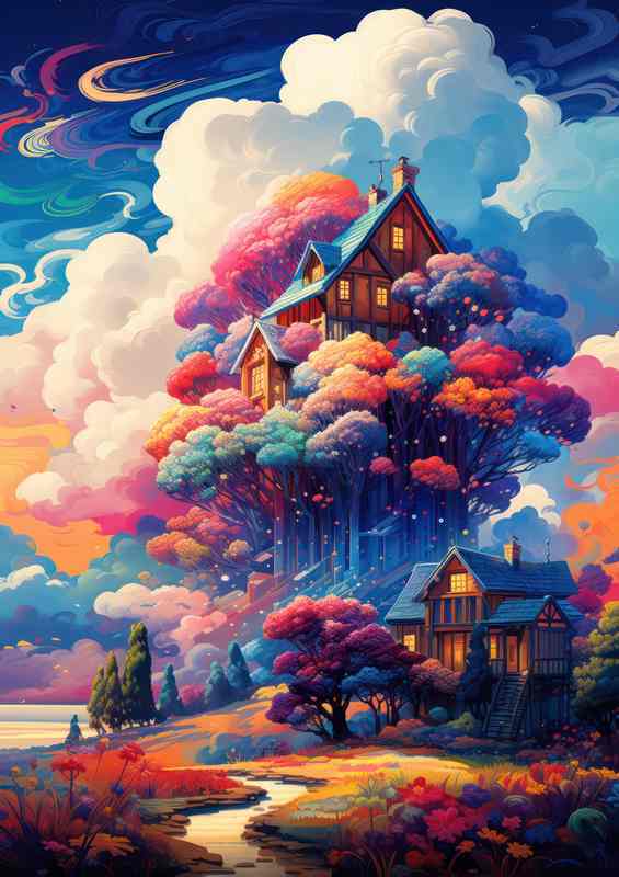 House in The Tree | Metal Poster