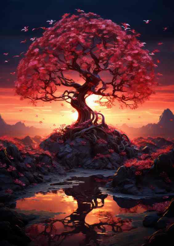 Red Roots Of Life | Metal Poster