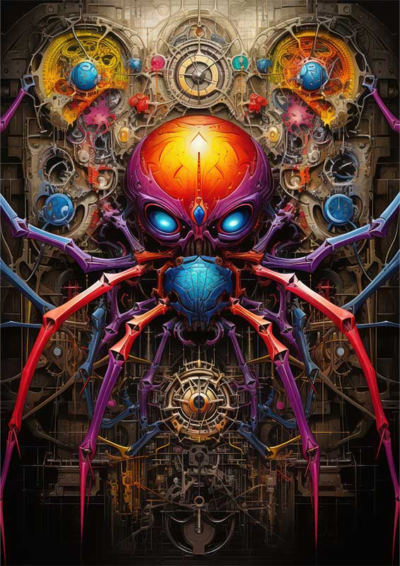 Spider In All Its Glory | Metal Poster