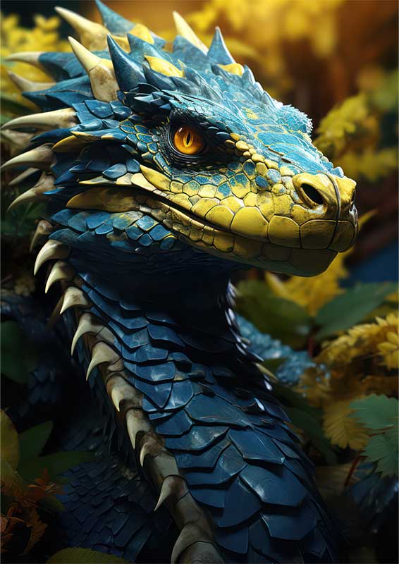 The Art Of A Snake Dragon | Metal Poster