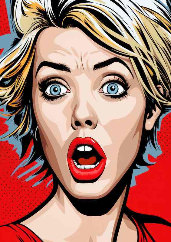Miley Cyrus pop art colourful | Metal Poster