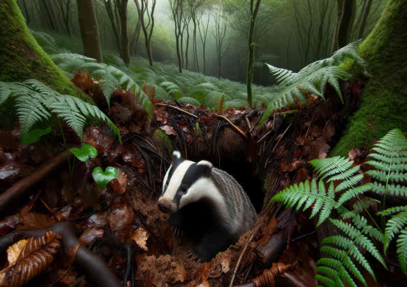 Badgers Forest Hideout Poster