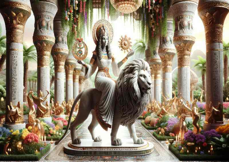 Egyptian goddess Qetesh goddess of love and beauty | Metal Poster