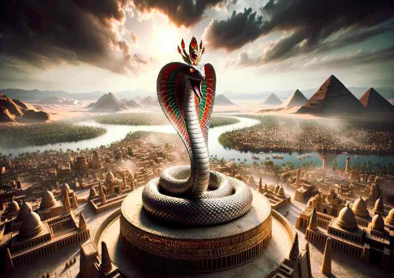 Egyptian goddess Wadjet cobra goddess of Lower Egypt | Metal Poster