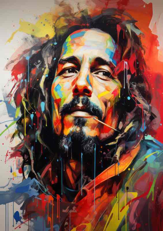 Rasta with love Bob Marley | Metal Poster