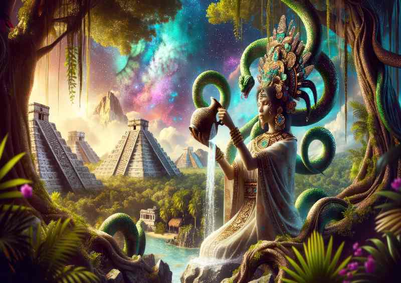 Mayan goddess Ixchel powerful and mystical | Metal Poster