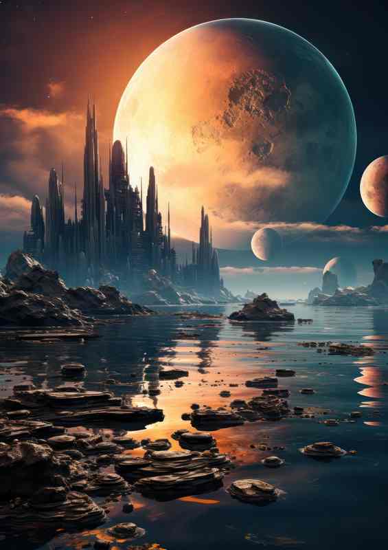 Breathtaking Celestial Scenes Spectacular Space | Metal Poster