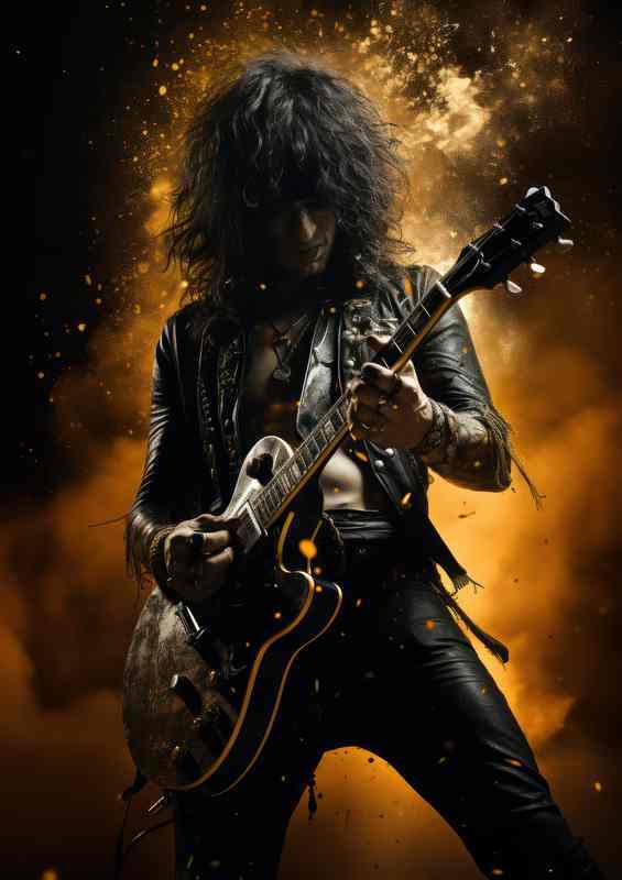 Slash rocking the guitar | Metal Poster