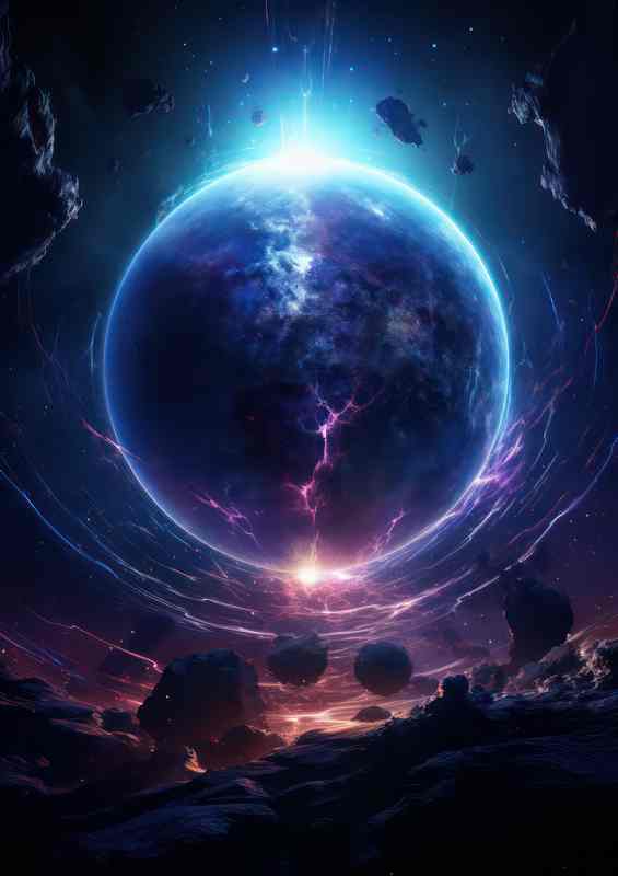 Fantasy Galaxy Imaginative Interstellar Design | Metal Poster
