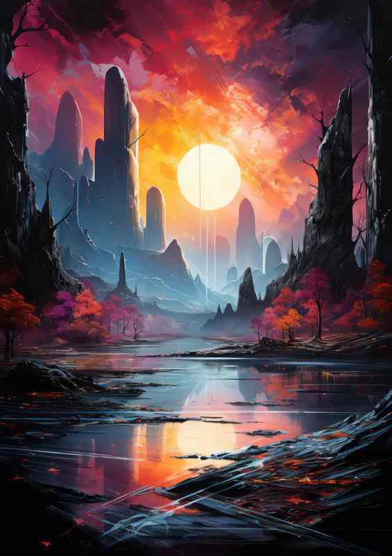 Mystical Interstellar Art Space Fantasy | Metal Poster