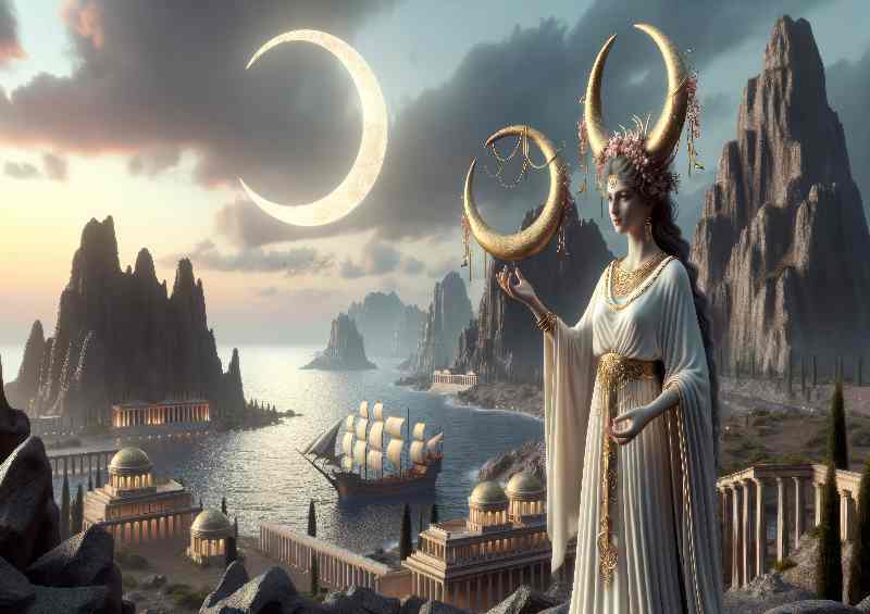 Pagan goddess Astarte Phoenician goddess of fertility | Metal Poster