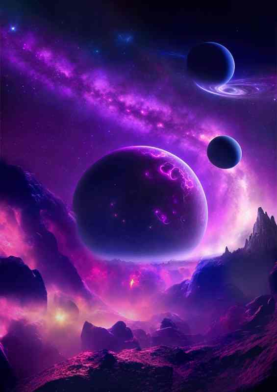 depicting worlds apart space fantasyx | Metal Poster