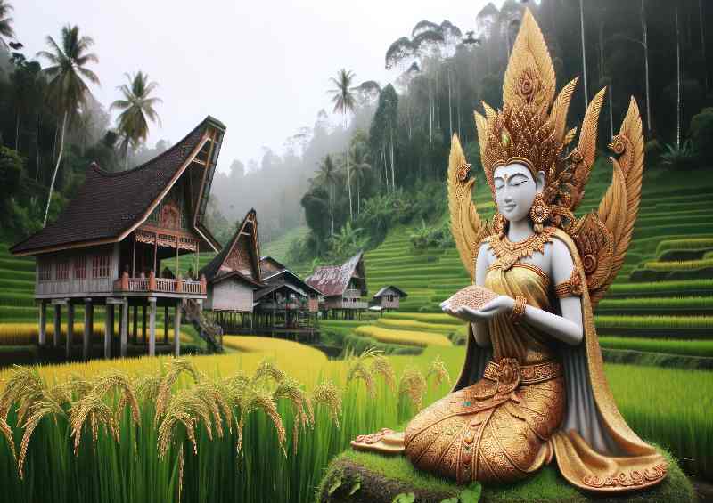 Sumatran deity Dewi Sri graceful and nurturing | Metal Poster