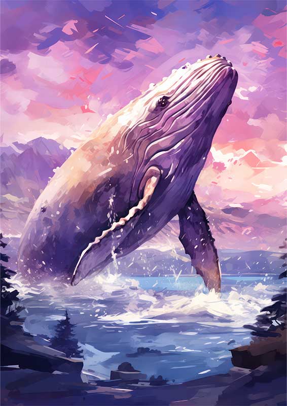 Whale Watchers Weekly humpback whale | Metal Poster