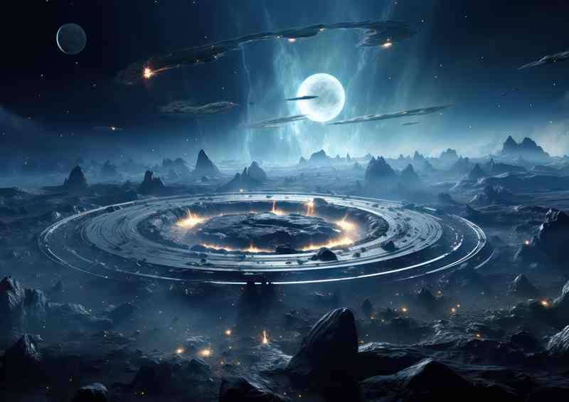 Futuristic Universe Designs Innovative Interstellar | Metal Poster
