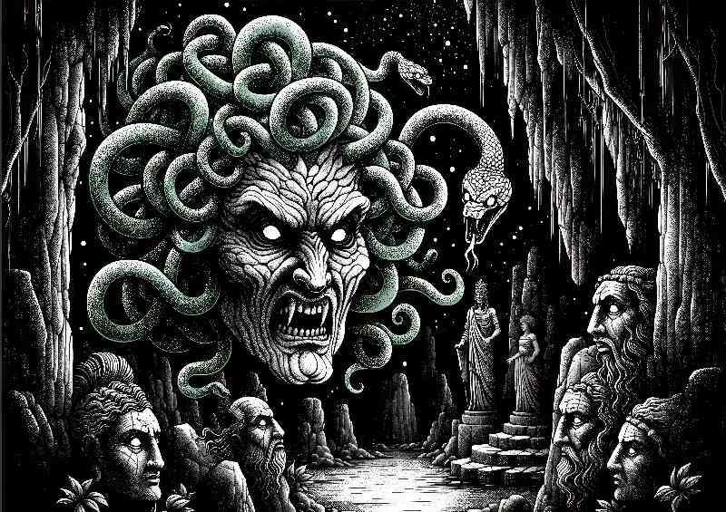 Snake-haired Medusa | Metal Poster