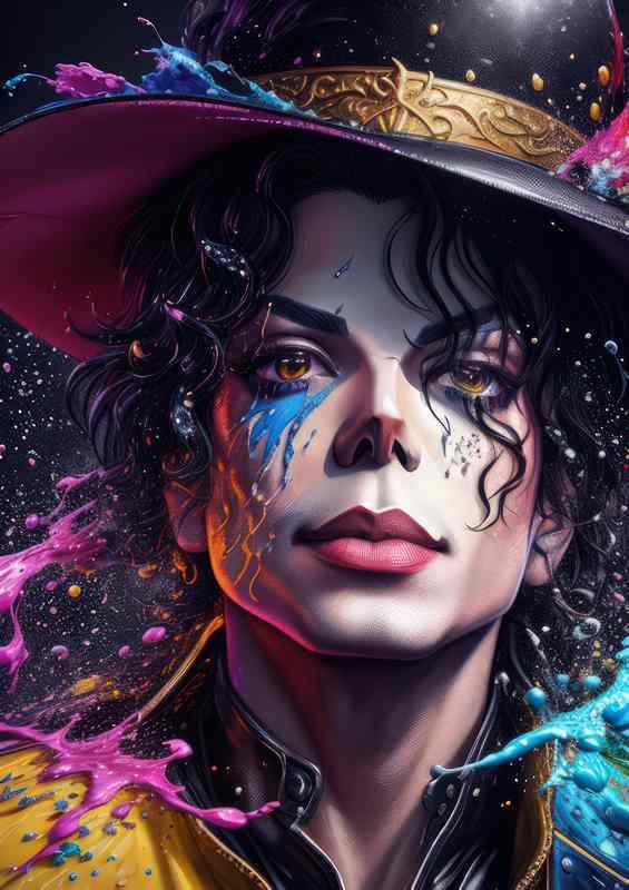 Splash art of Michael Jackson | Metal Poster