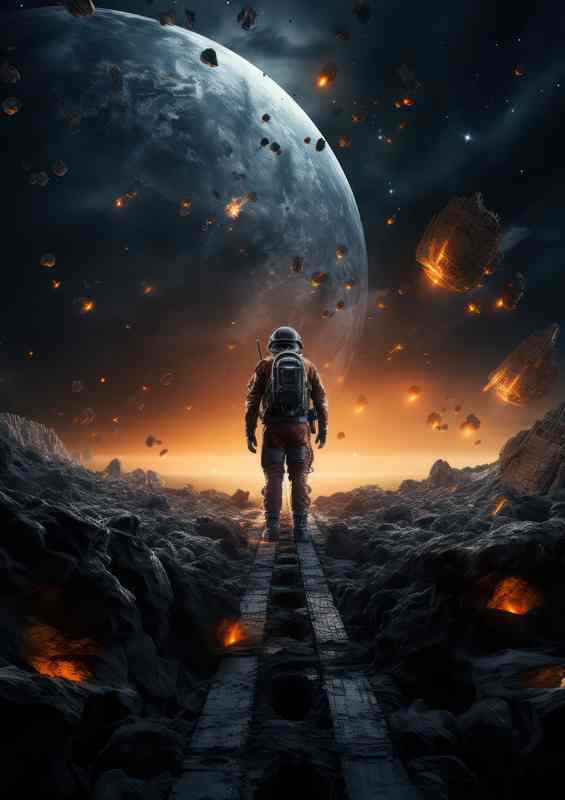 Cosmic Wanderlust Mans Desire to Explore the Universe | Metal Poster