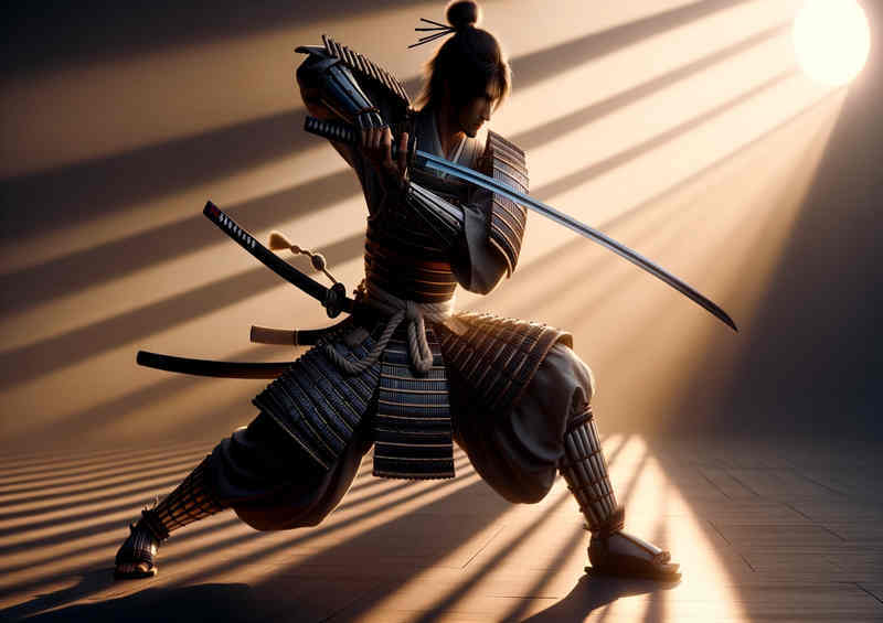 Blades Balance a samurai warrior | Metal Poster