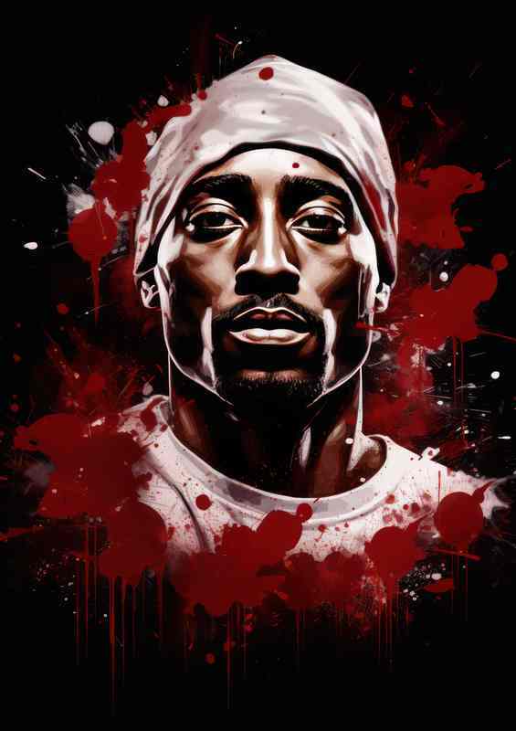 Tupac a splash of colour | Metal Poster
