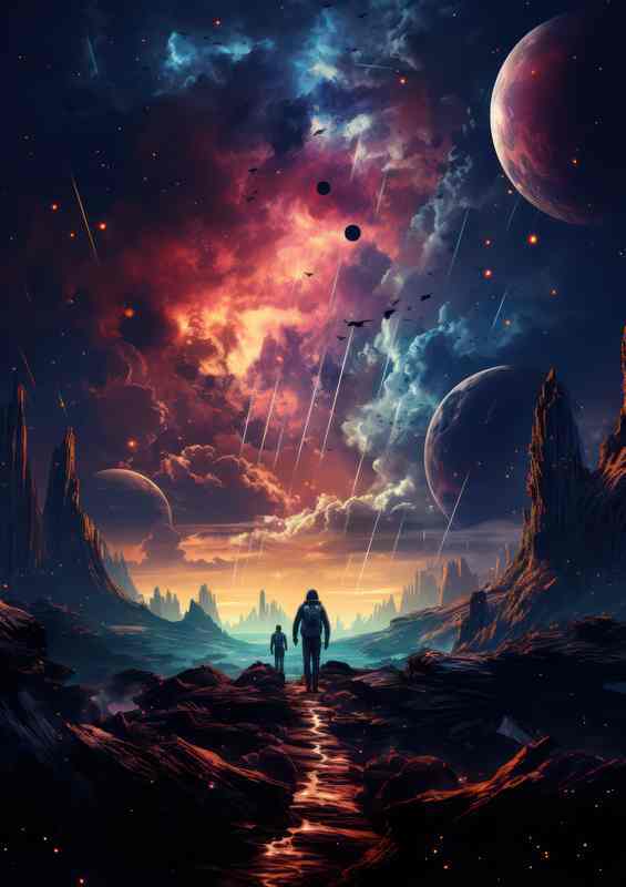 Imaginative Universe Art Dreamy Space Illustration | Metal Poster