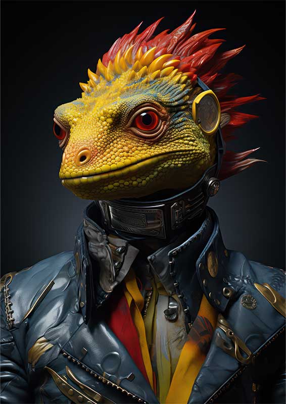 Larry The Lizard rocking his style | Metal Poster