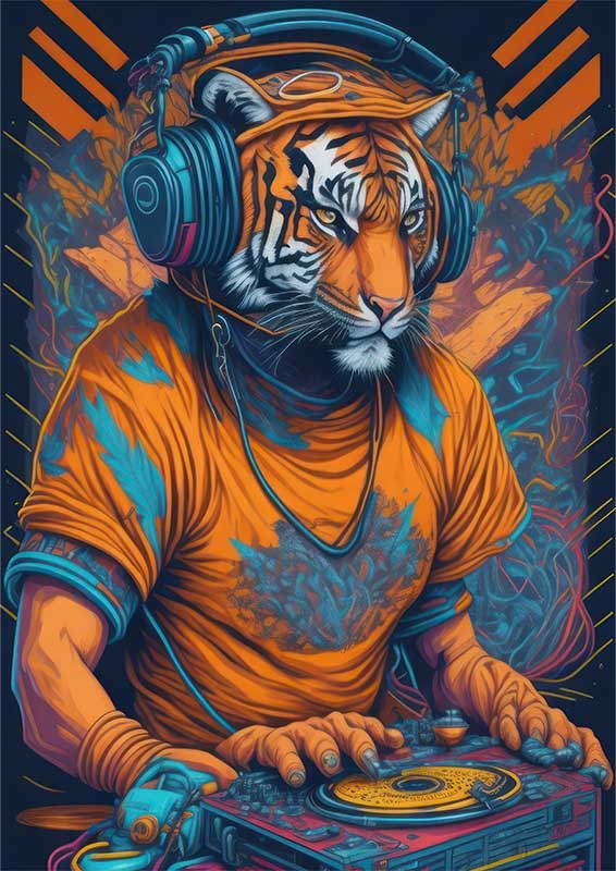 Roaring Beats Bt Terry The Tiger | Metal Poster
