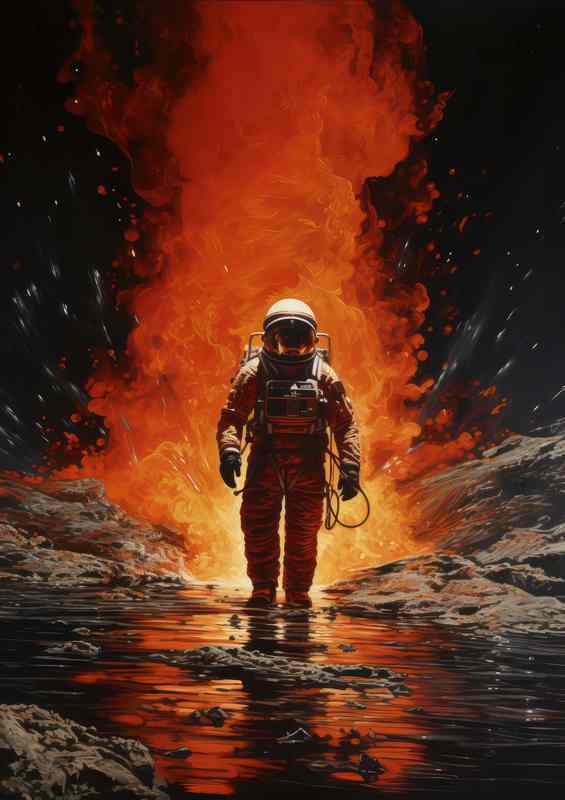 The Infinite Walk Astronaut Travels in the Universe | Metal Poster