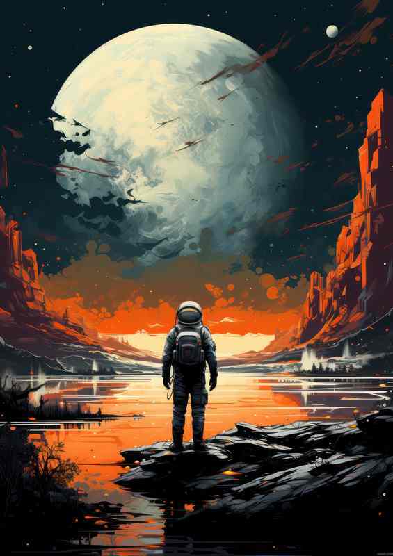Visionary Interstellar Scenes Inspirational Universe | Metal Poster