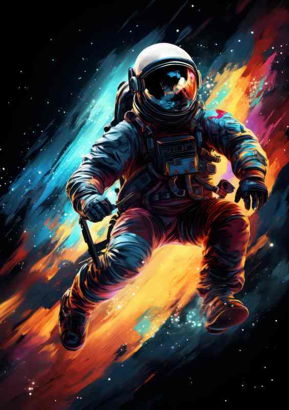 Astronaut Beyond the Stars | Metal Poster