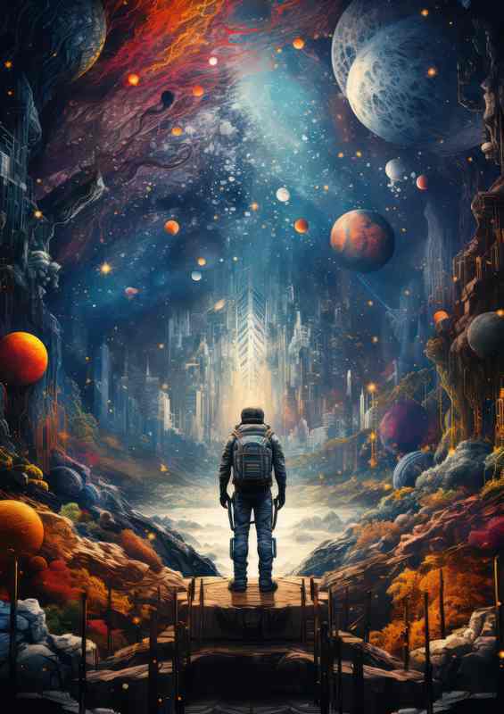Astronaut in the Infinite Expanse | Metal Poster