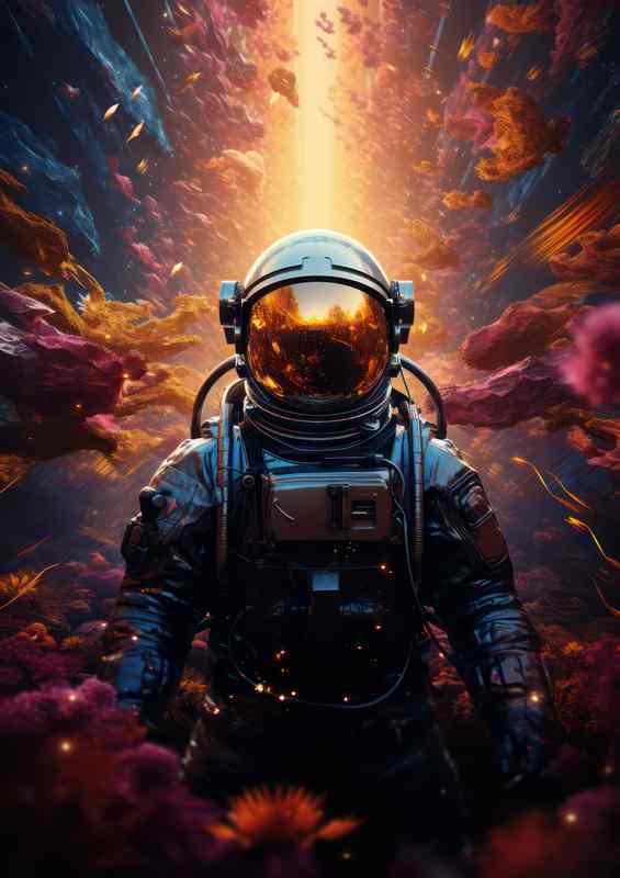 Astronauts Adventure in Space Full Colour Blast | Metal Poster