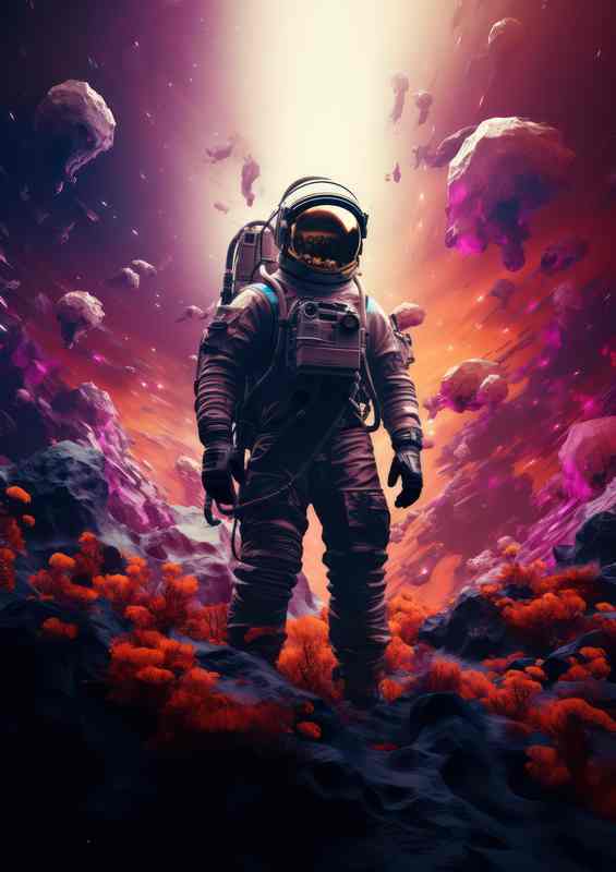 Astronauts Journey to New Frontiers | Metal Poster