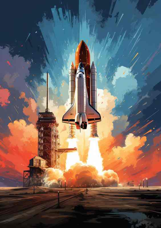 Beyond the Atmosphere Daring Rocket Launches to Space | Metal Poster