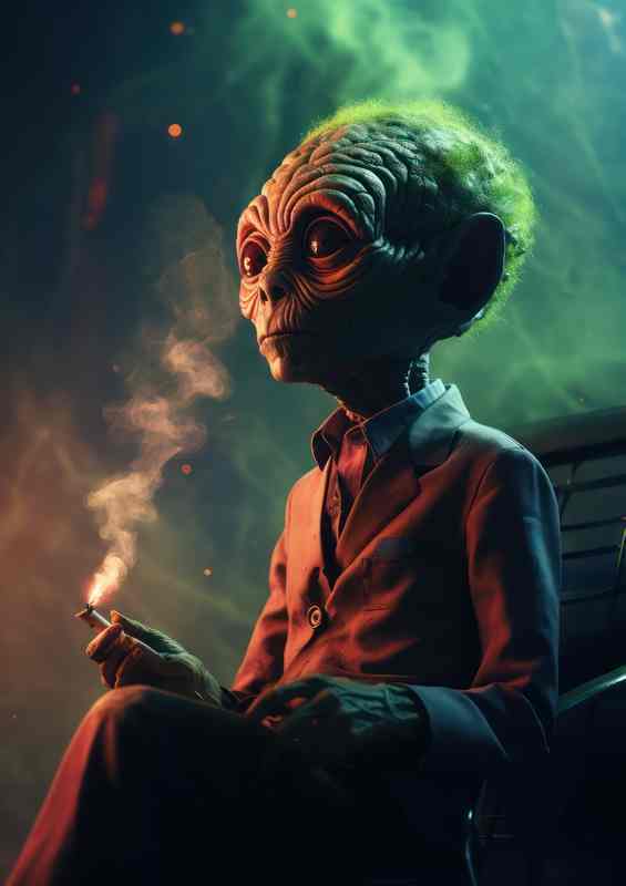 Cosmic Intruders Insights into Alien Encounters | Metal Poster