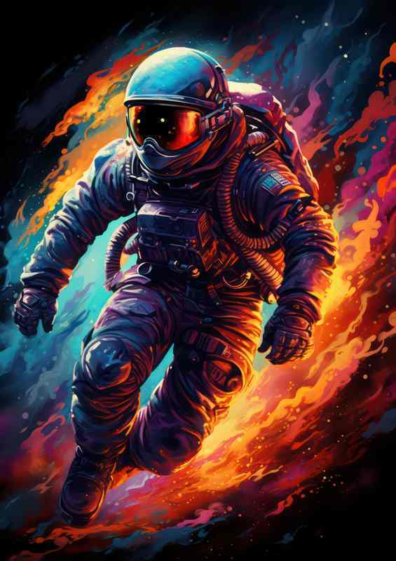 Cosmic Pilgrim Astronauts Journey to the Unknown | Metal Poster