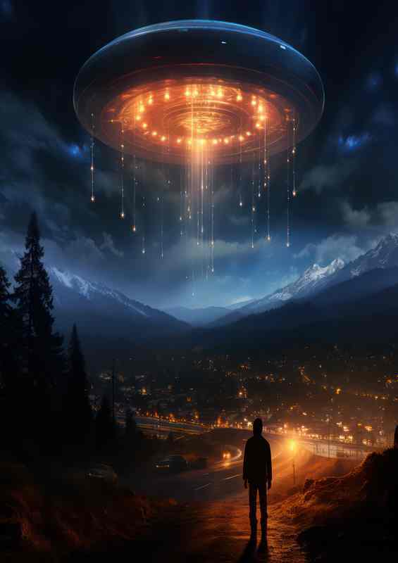 Extraterrestrial Mysteries UFO Sightings Explored | Metal Poster