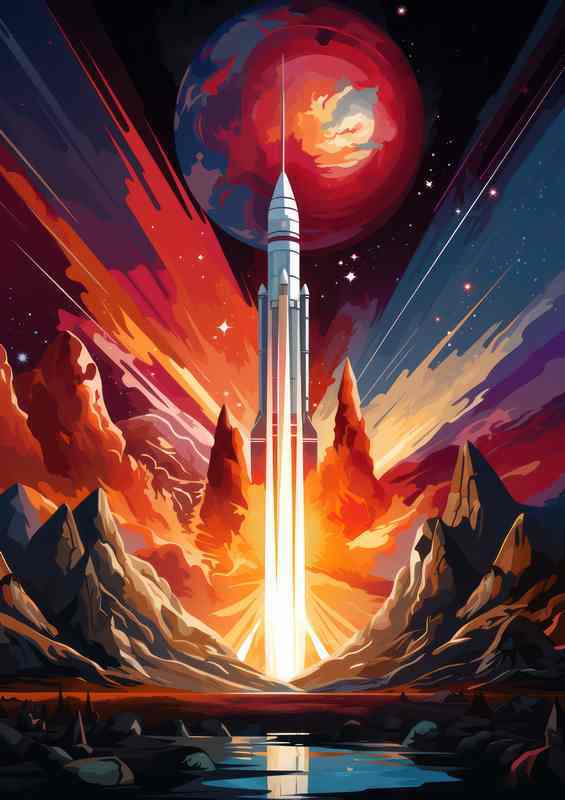 Galactic Discoveries Alien Entities and Space Launches | Metal Poster