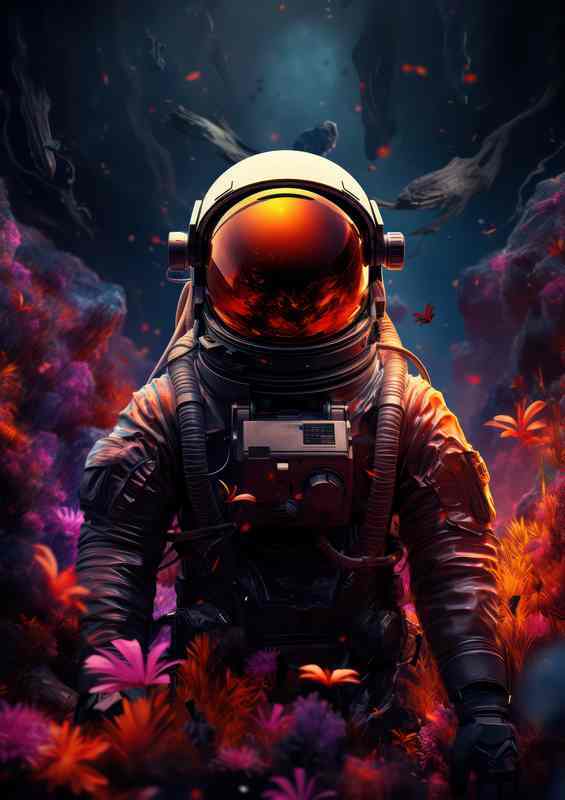 Infinite Expanse Astronauts Journey to the Stars | Metal Poster