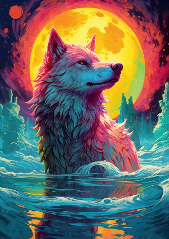 Harmonys Howl wolf | Metal Poster