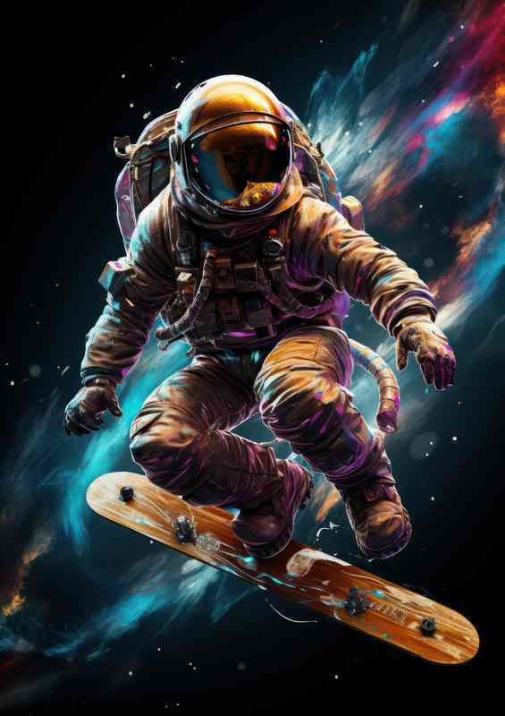 Missions Beyond the Atmosphere surfboarding | Metal Poster