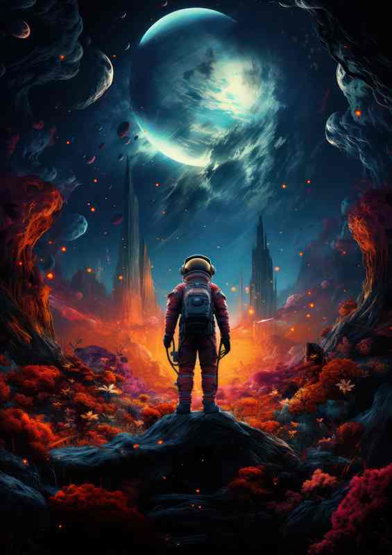 The Astral Explorer Adventures of a Spacesuit Wanderer | Metal Poster