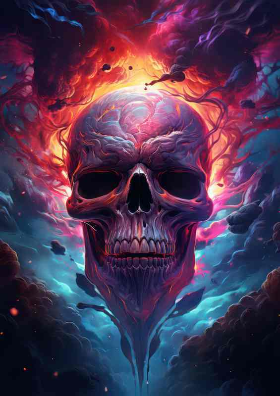 Cursed Cranium Haunting Tales of Skulls | Metal Poster
