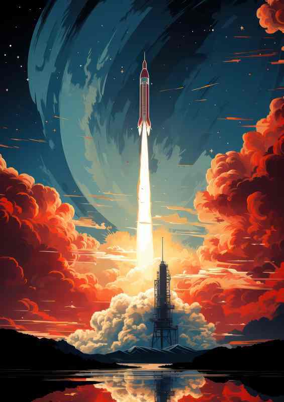 To the Stars Awe Inspiring Journeys of Space Rockets | Metal Poster